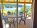 Chalet 35 m² dans un camping en Lozère, à Ribennes, lac de Ganivet