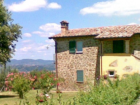 Gite rural Ombrie dans corps de ferme entouré d'oliviers -Torgiano
