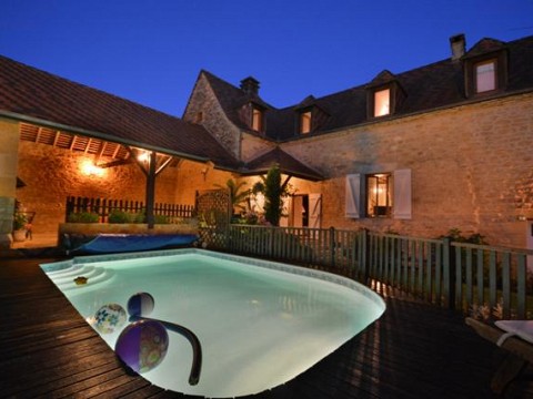 Périgourdine du XVIIe, piscine privée, près Sarlat, Dordogne, Périgord