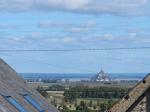 Gîte rural de charme avec vue sur le Mont St Michel depuis la terrasse